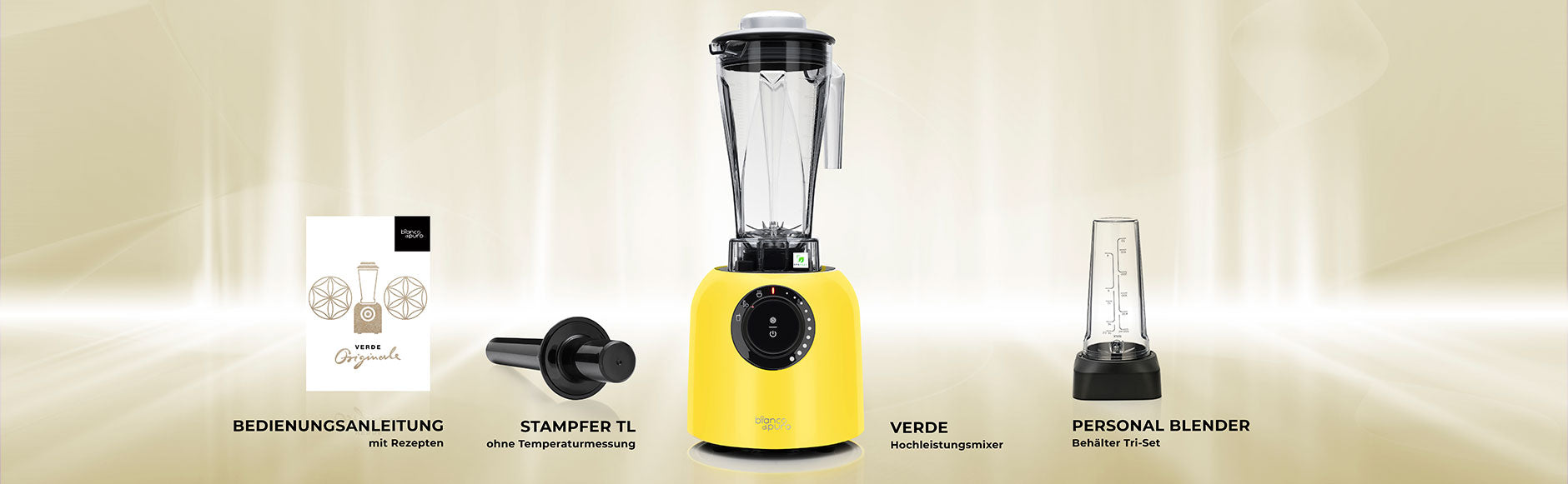 High-performance blender VERDE - bianco di puro – bianco di puro