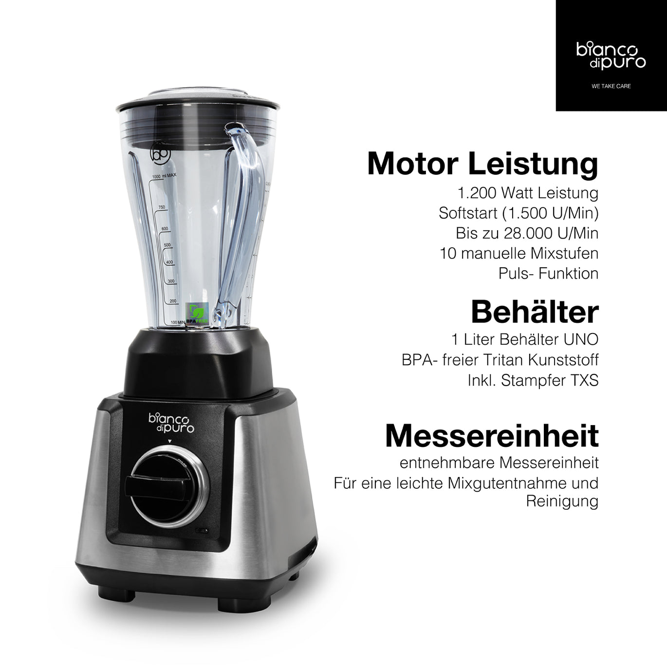 Standmixer-Primo-U-bianco-di-