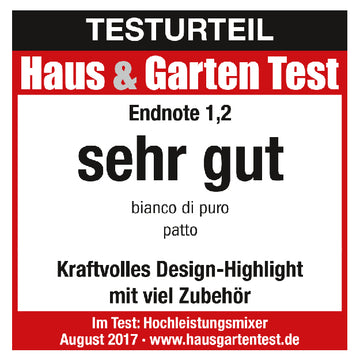 Testurteil PATTO: sehr gut (1,2), Haus & Garten Test, August 2017
