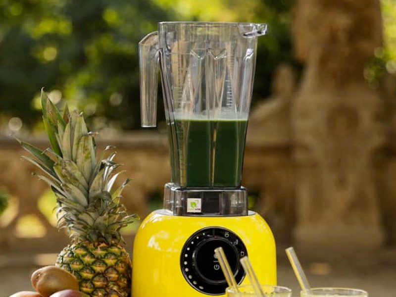 Hochleistungsmixer VERDE mit Früchten und Smoothies